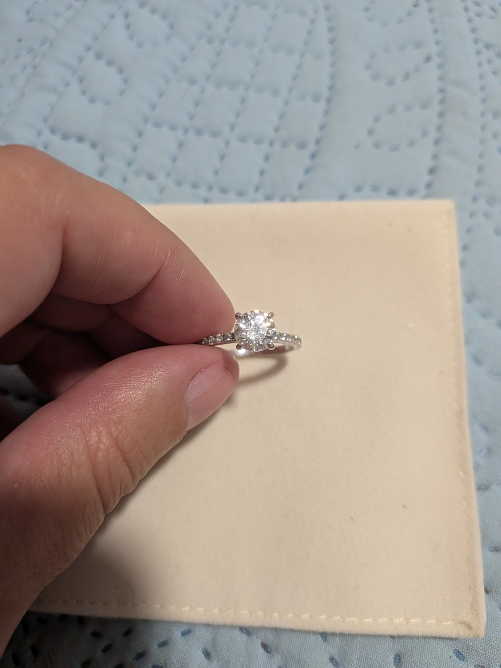 Report Silver-Tone Round Cubic Zirconia Engagement Ring 1.2 Ct